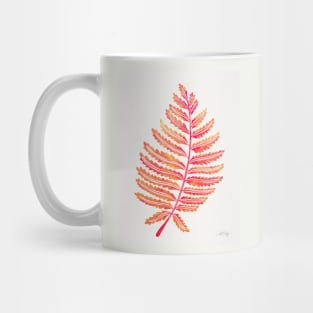 fern leaf pink Mug